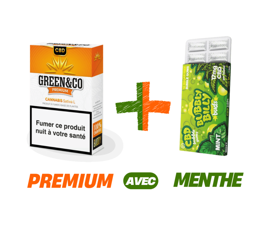 Cigarettes Green&Co + Chewing-Gum Menthe