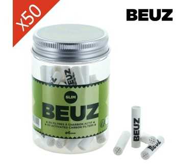 Boîte de 50 Filtres à Charbon Beuz Slim 6mm