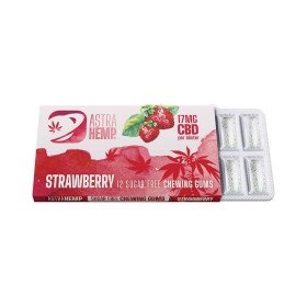 Chewing-gum CBD 17mg, fraise | Astra Hemp